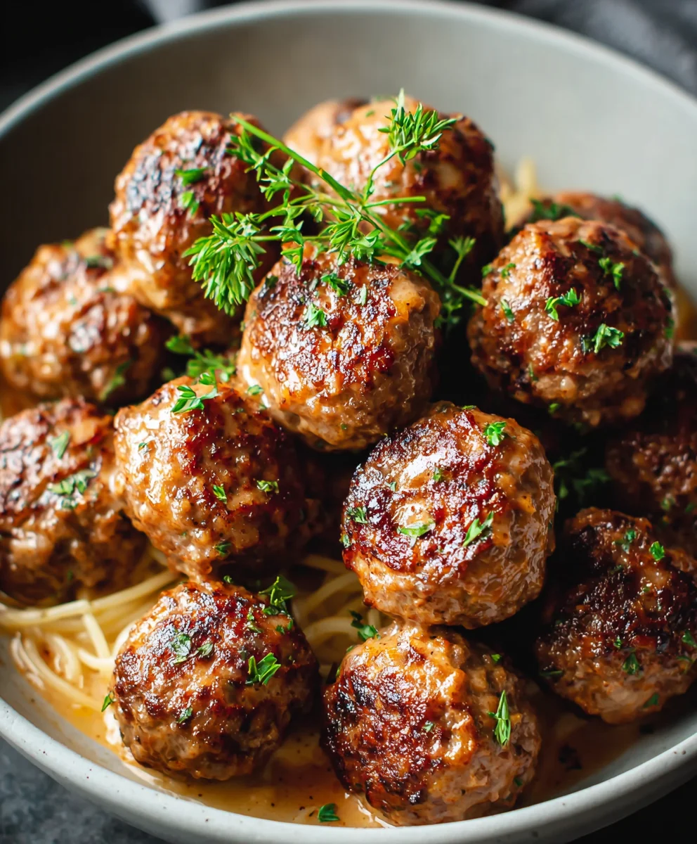Beef and Apple Meatballs - Sweet Savory Delight