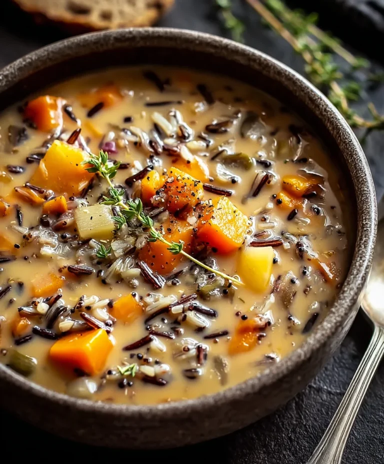 Hearty Autumn Wild Rice Soup Recipe-Fall Flavors