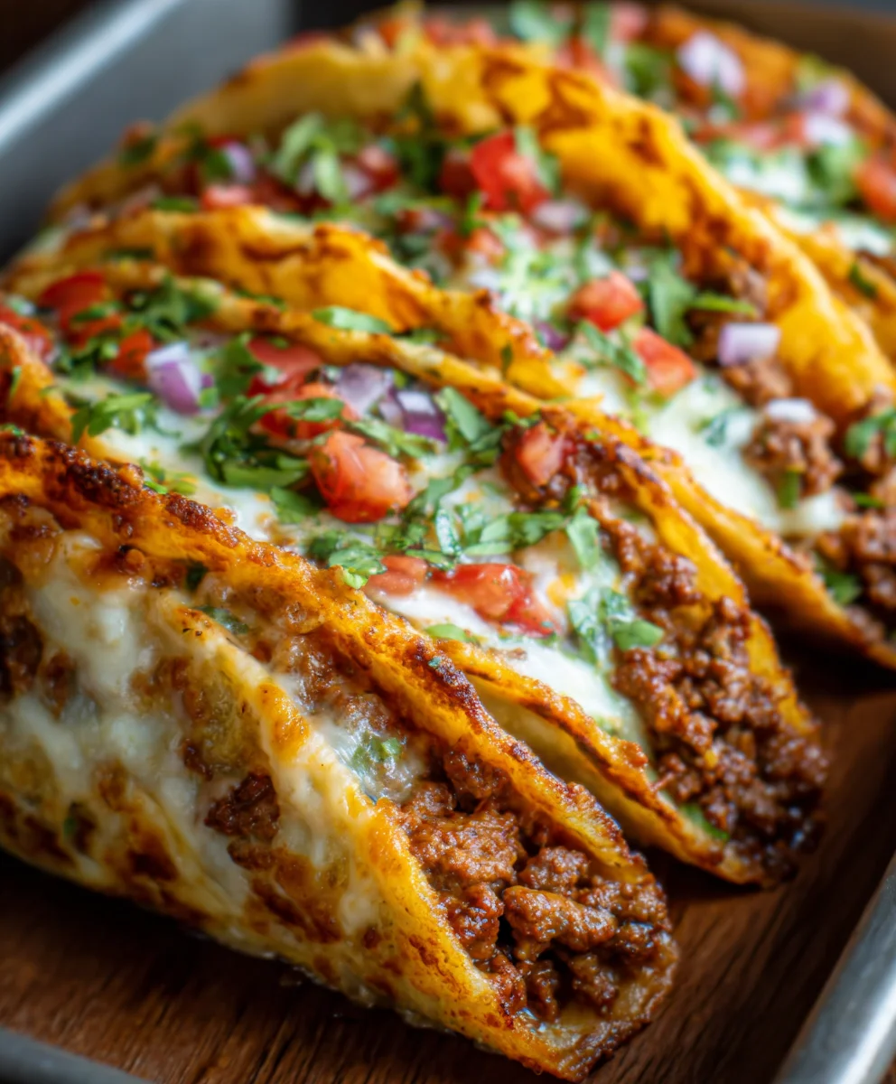 Crispy Baked Beef Tacos-Loaded & Cheesy Favorites