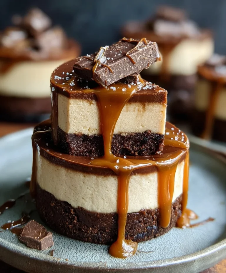 Raw Caramel Brownie Cheesecake Bliss