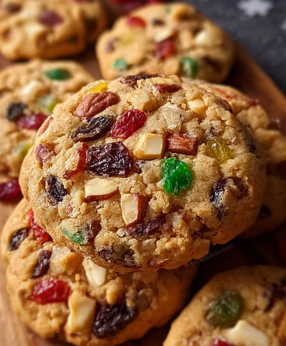 Easy Fruitcake Cookies-Festive Holiday Treat