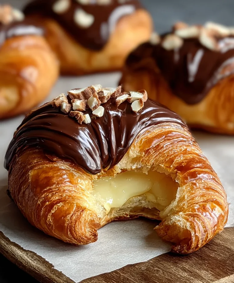 Boston Cream Pie Croissants-Decadent Dessert Recipe