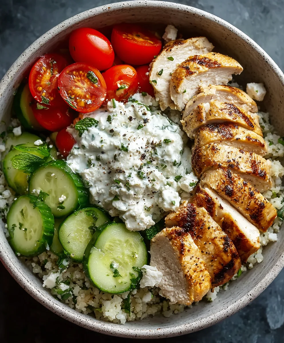 Greek Chicken Gyro Bowl- Delicious Easy Dinner