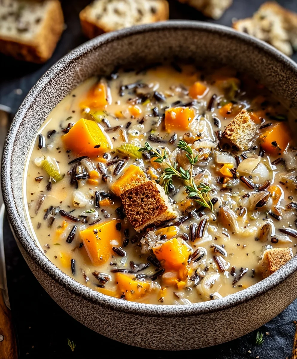 Hearty Autumn Wild Rice Soup Recipe-Fall Flavors