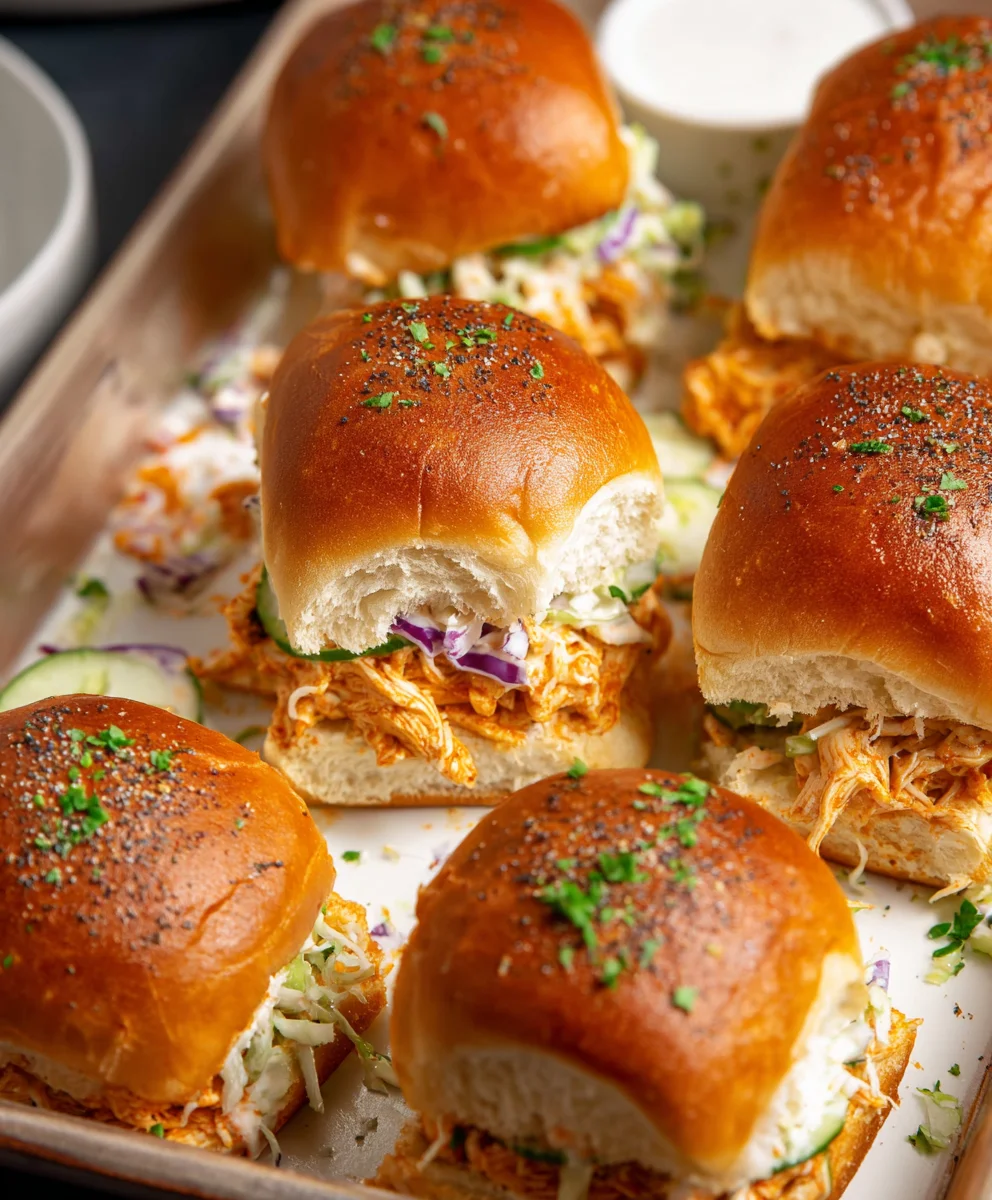 Spicy Buffalo Chicken Sliders- Easy & Delicious Appetizer