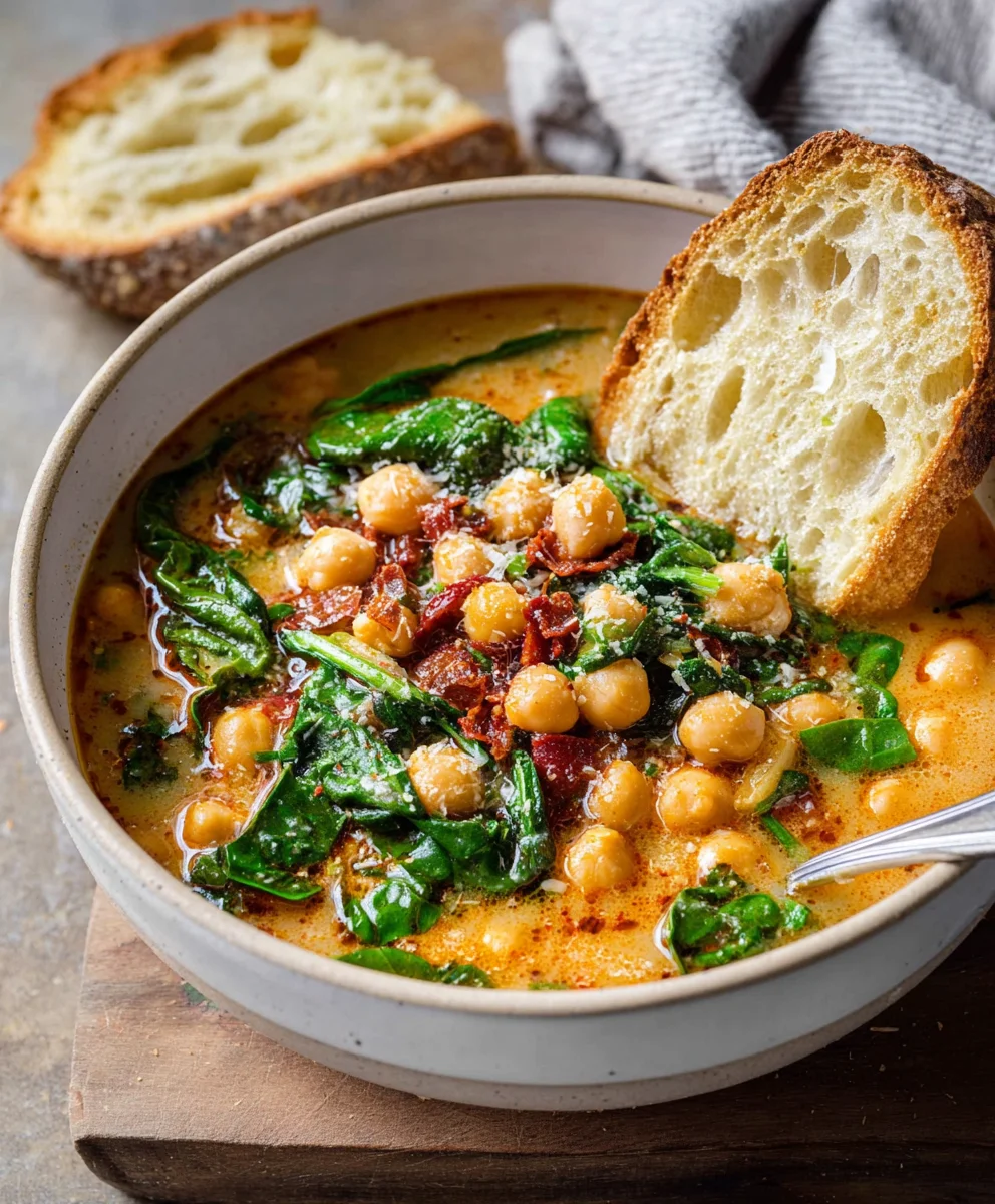 Tuscan Garbanzo Bean Soup - Hearty & Flavorful Recipe