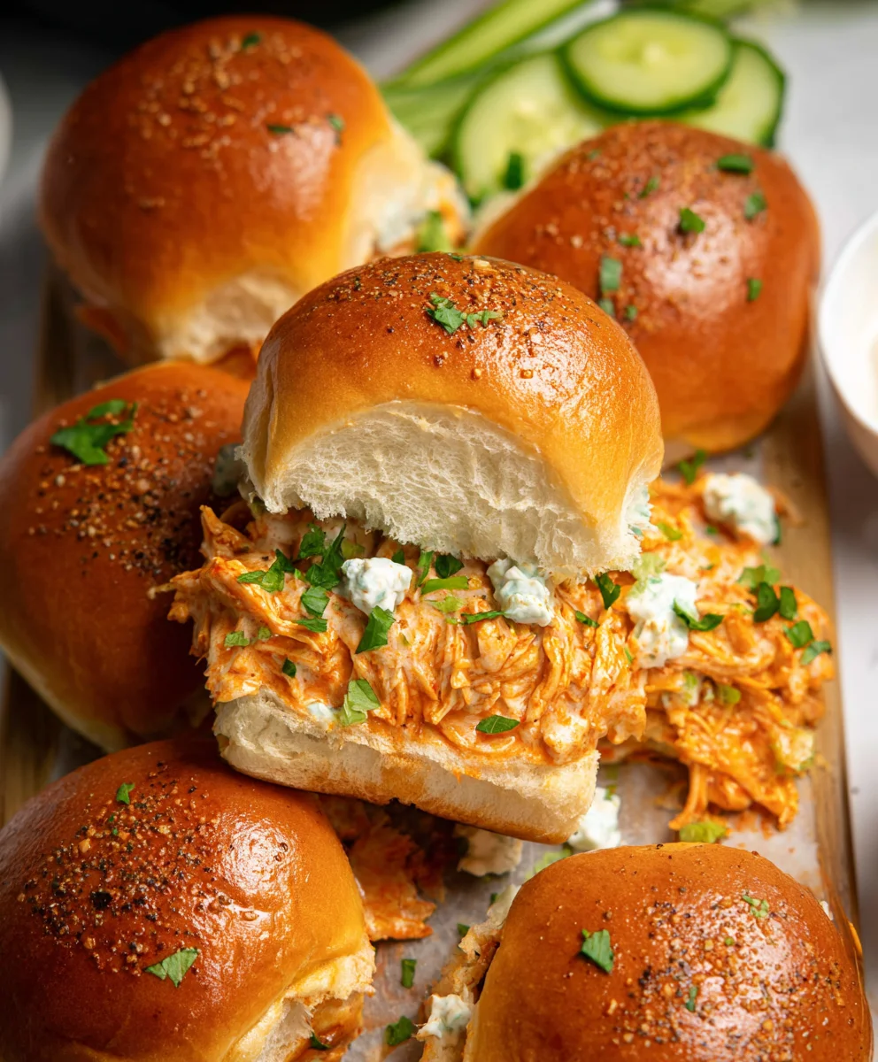 Spicy Buffalo Chicken Sliders- Easy & Delicious Appetizer