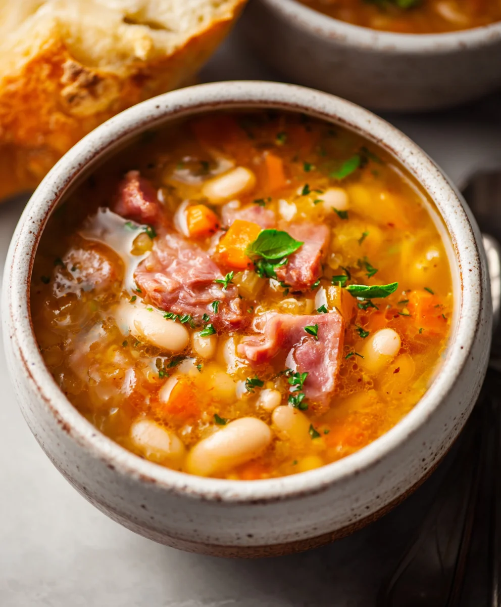 Easy Beef Beef Ham and Bean Soup Recipe
