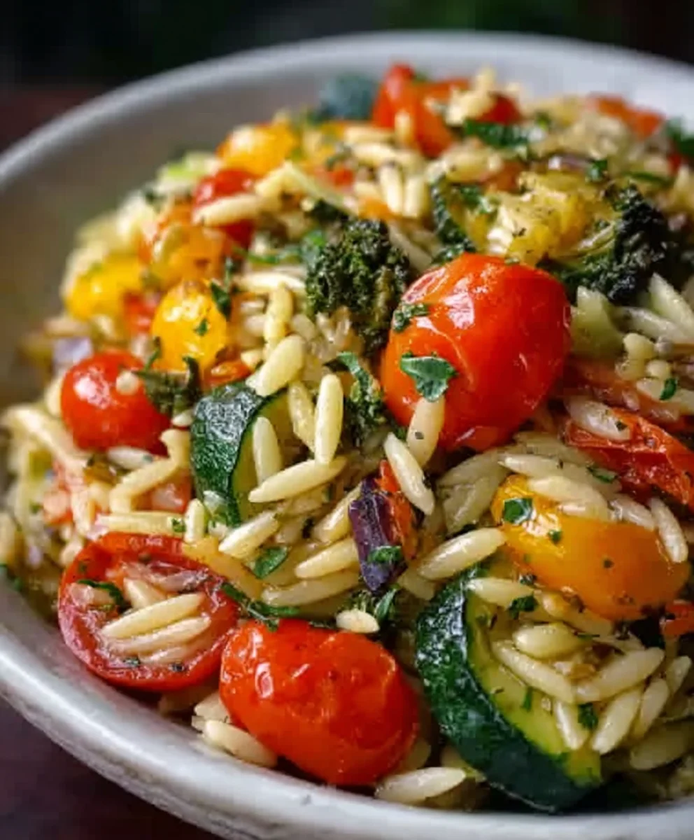Mushroom Spinach Orzo - Creamy Comfort Dish