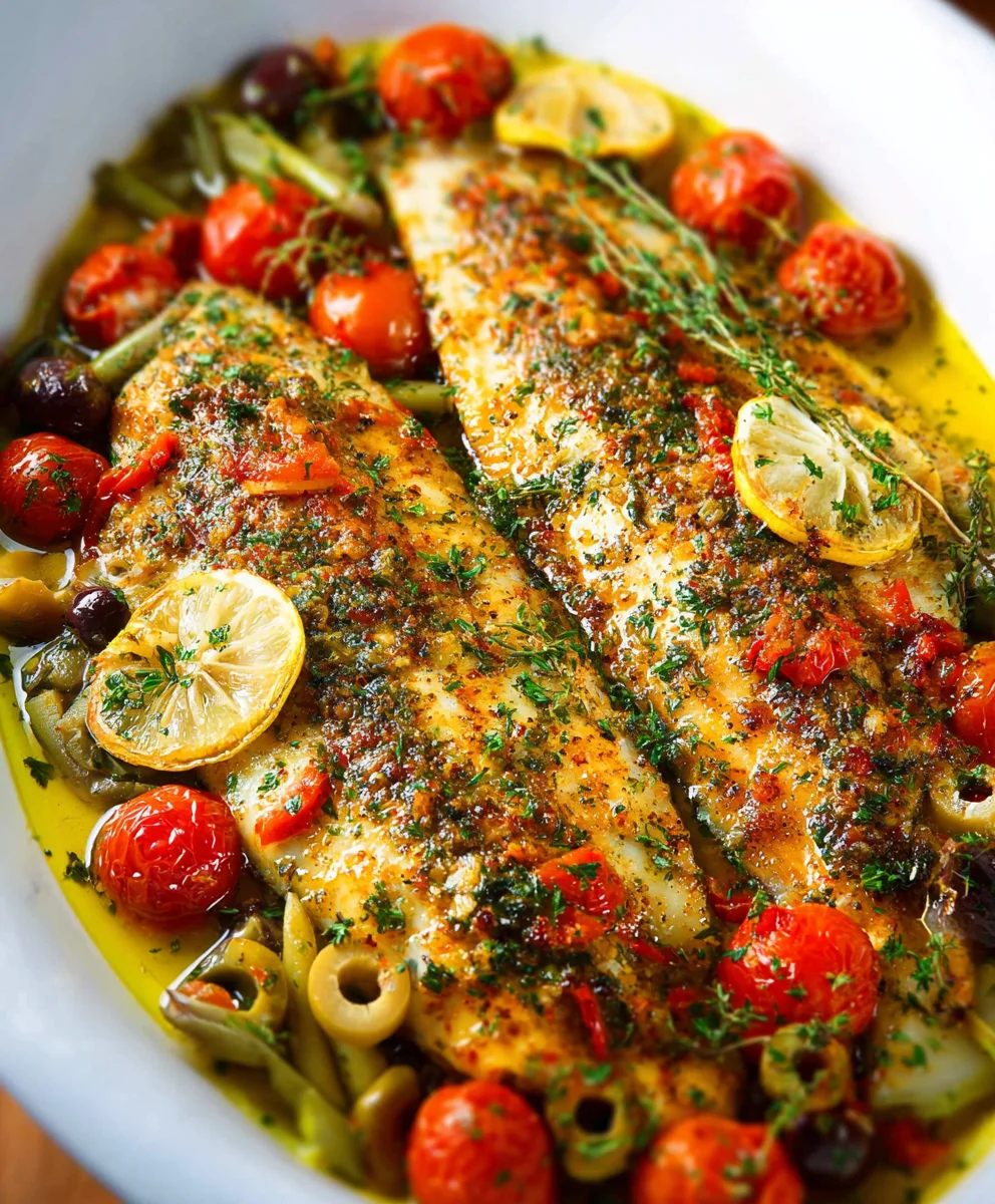 Easy Mediterranean Baked Fish Recipe - Healthy & Quick