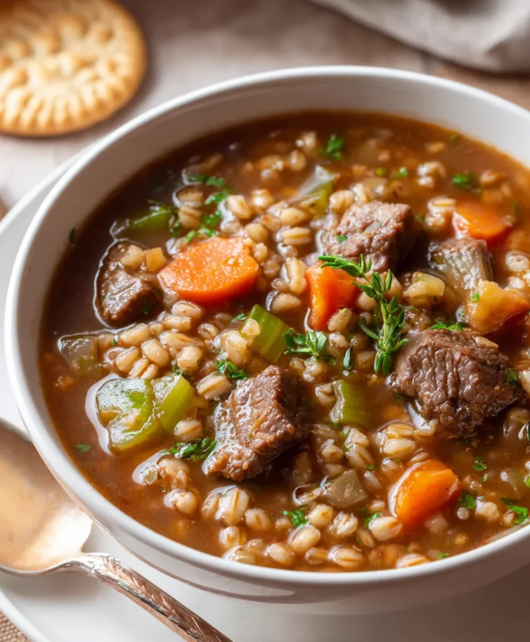 Hearty Beef Barley Soup- Easy Comfort Food Recipe