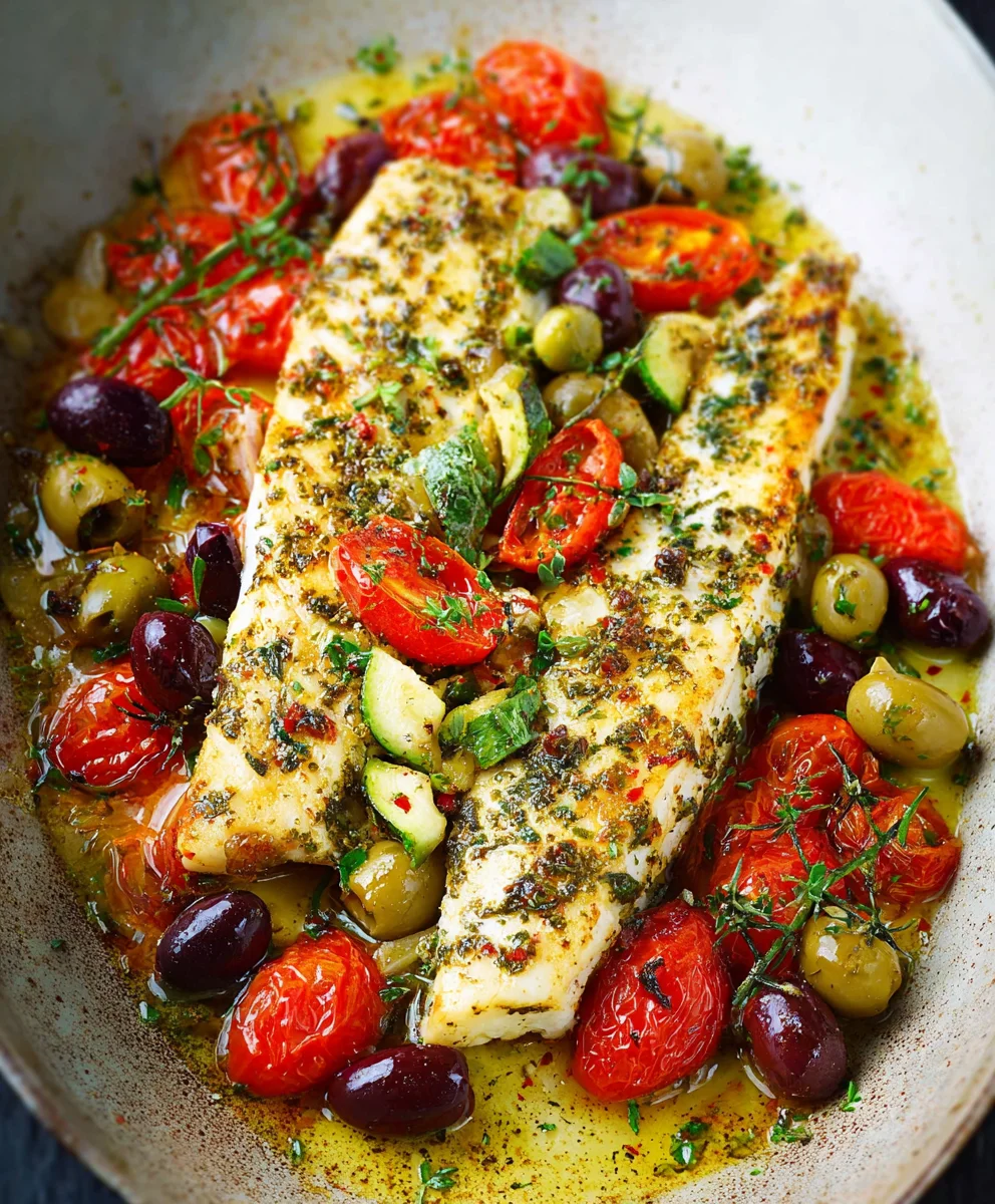 Easy Mediterranean Baked Fish Recipe - Healthy & Quick