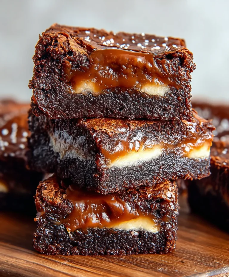 Caramel Nutella Cheesecake Brownies