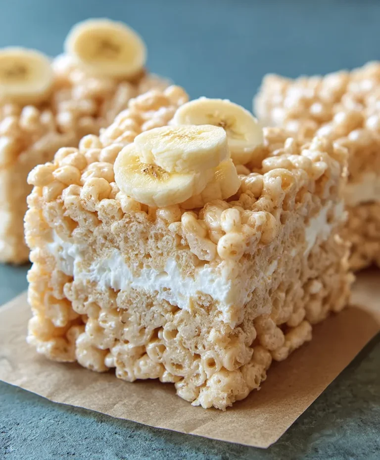 Banana Pudding Rice Krispie Treats-Easy Dessert