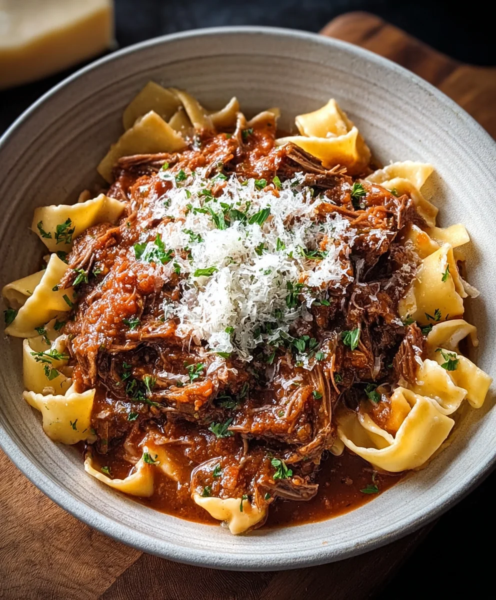Easy Slow Cooker Beef Ragu - Simple Hearty Dinner