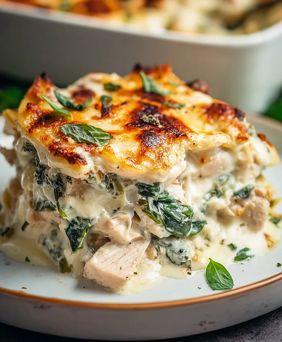 Creamy Spinach Chicken Casserole-Easy Dinner Delight
