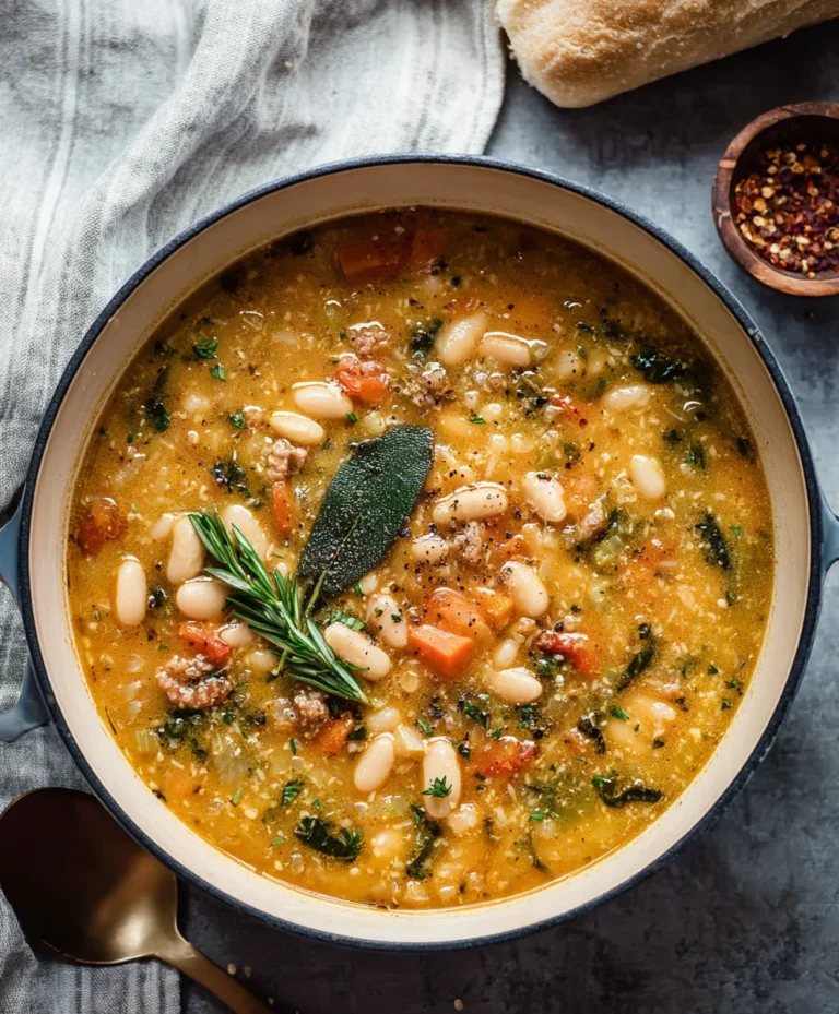 Hearty Tuscan White Bean Soup Recipe- Delicious & Easy