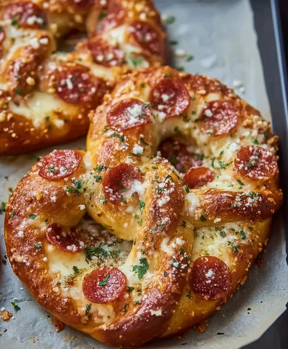 Garlic Butter Beef Beef Pepperoni Pizza Pretzels Recipe