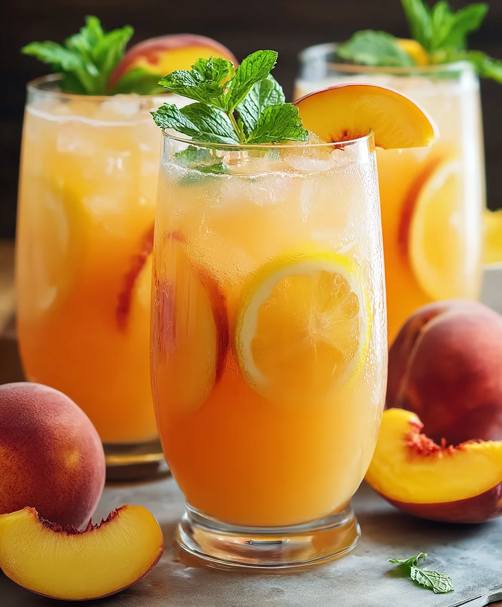 Refreshing Peach Lemonade Recipe-Summer Drink