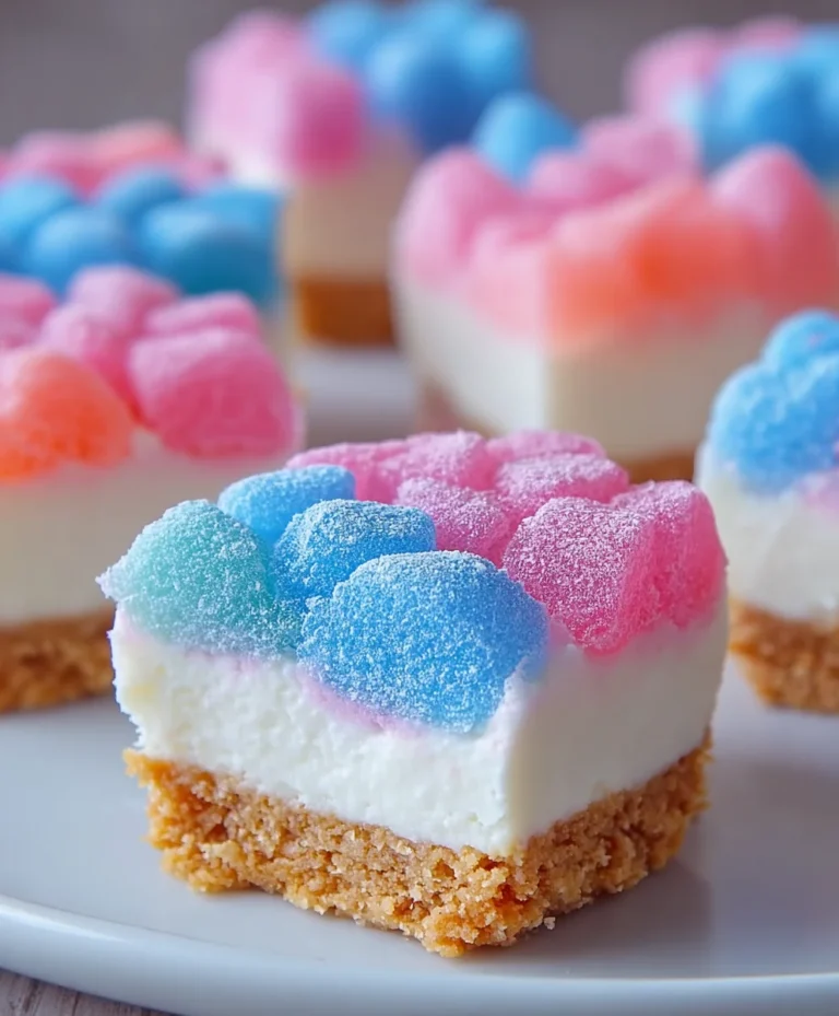 Gummy Cotton Candy Cheesecake Bites-Sweet Fun