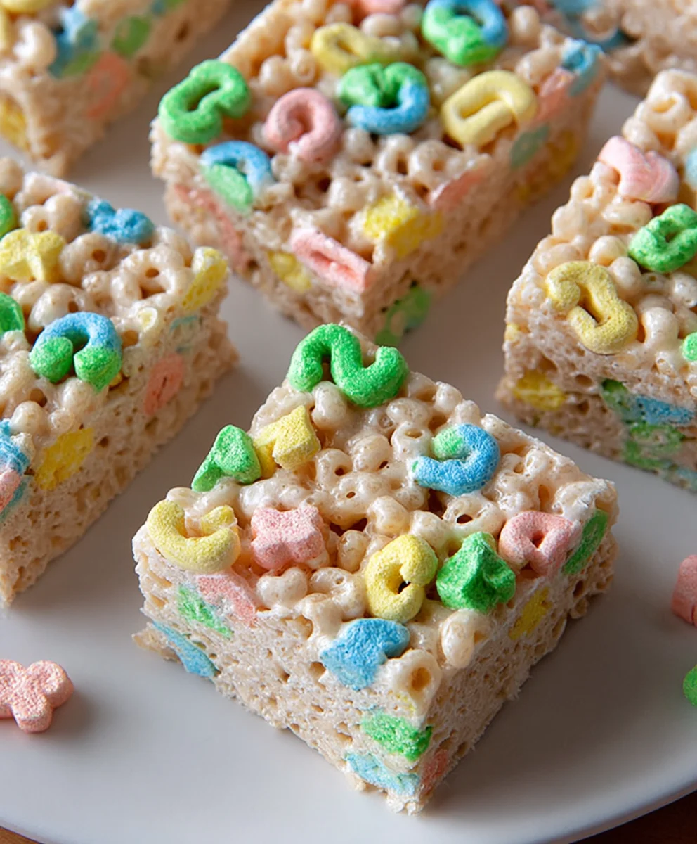 Lucky Charms Rice Krispie Treats-Magical Dessert