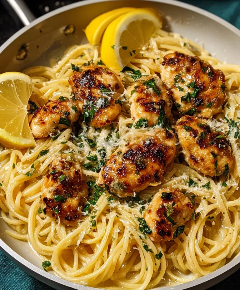 Lemon Garlic Butter Chicken Parmesan Linguine