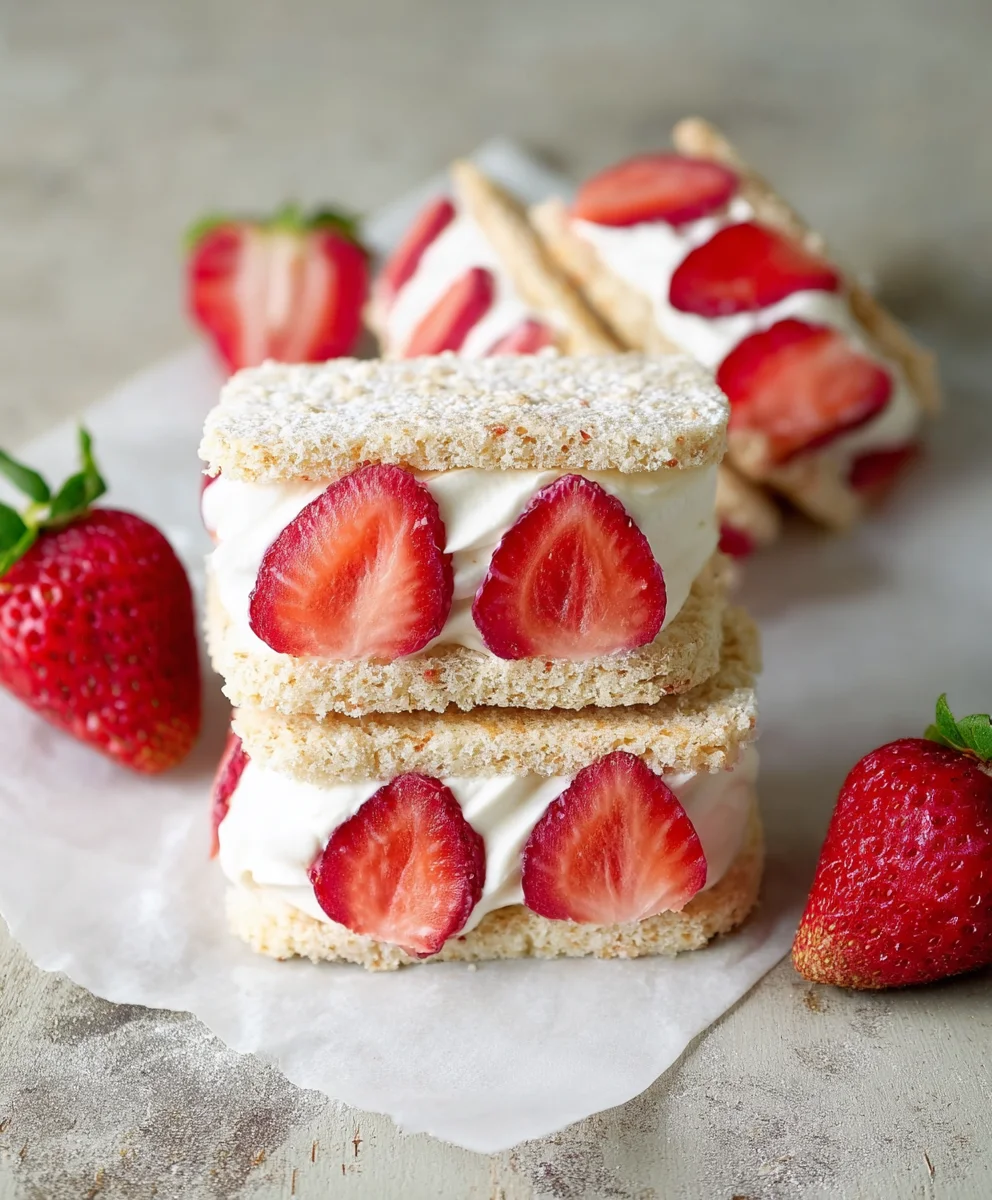 Easy Strawberry Cream Sandwiches - Sweet Treat Recipe