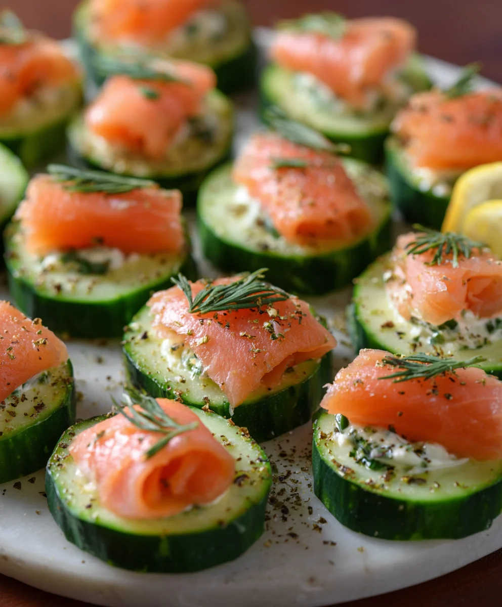 Cucumber Smoked Salmon Bites - Easy Appetizer