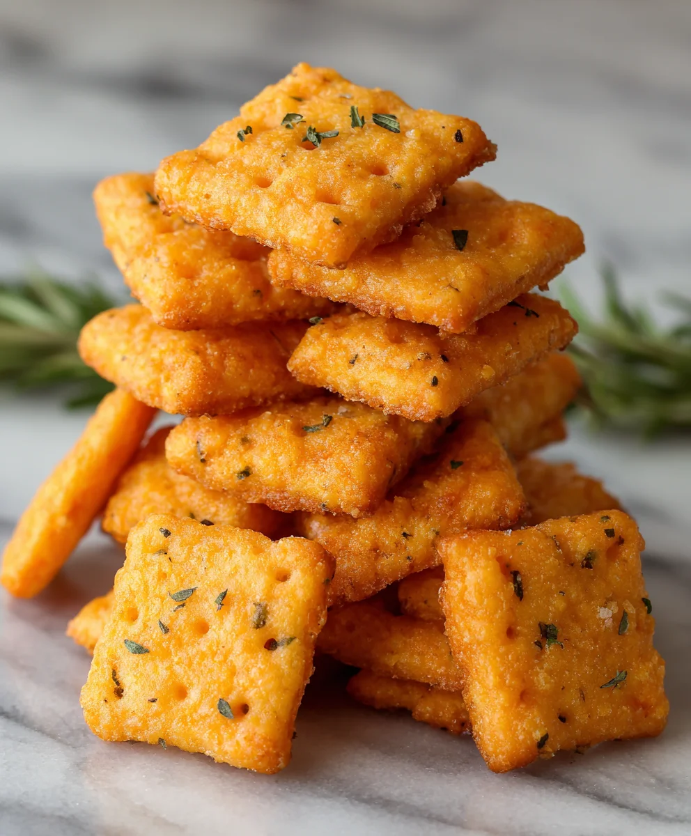 Homemade Cheddar Cheese Crackers- Cheez It Style