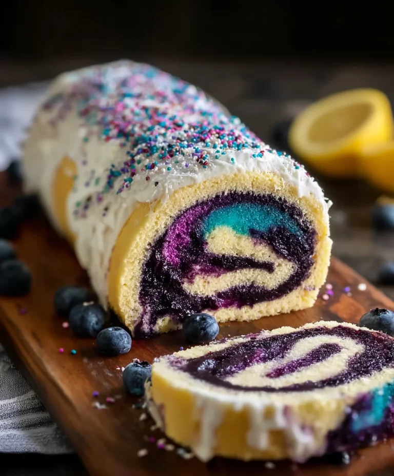 Galaxy Cake Roll- Swirl Your Way to Cosmic Deliciousness