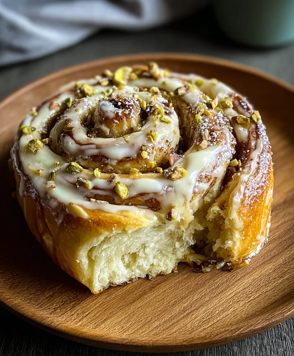 Small Batch Pistachio Cream Cinnamon Rolls-Delicious Recipe