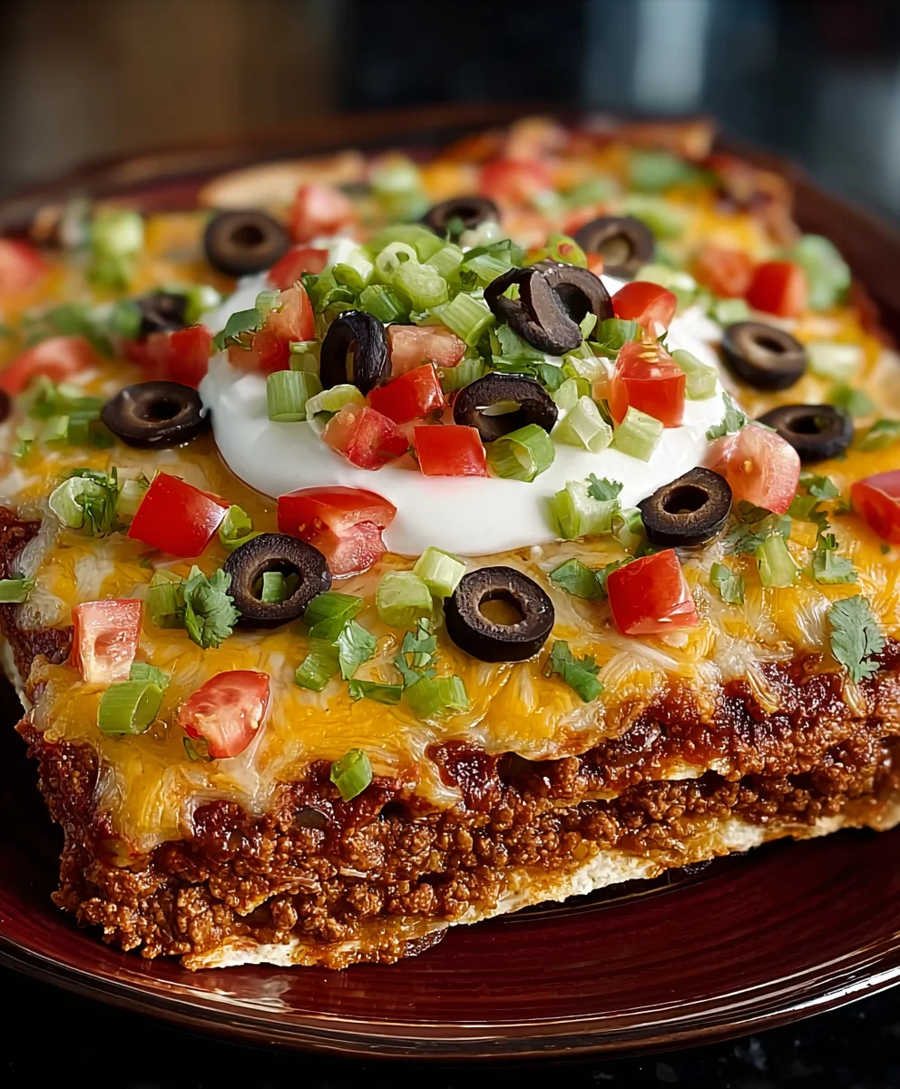 Easy Layered Taco Bake Recipe - Ground Beef Delight