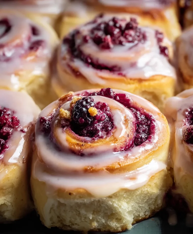 Soft Gooey Blackberry Raspberry Sweet Rolls Recipe