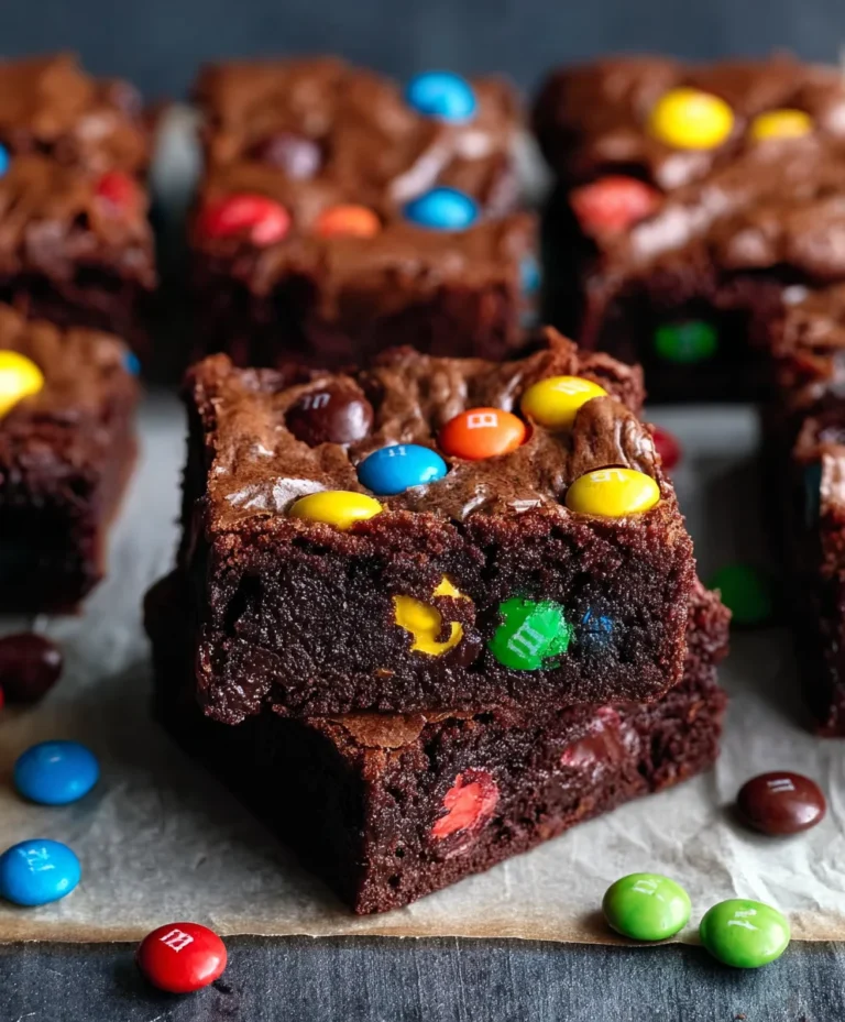 Easy Chocolate M&M Brownies-Quick & Delicious Recipe