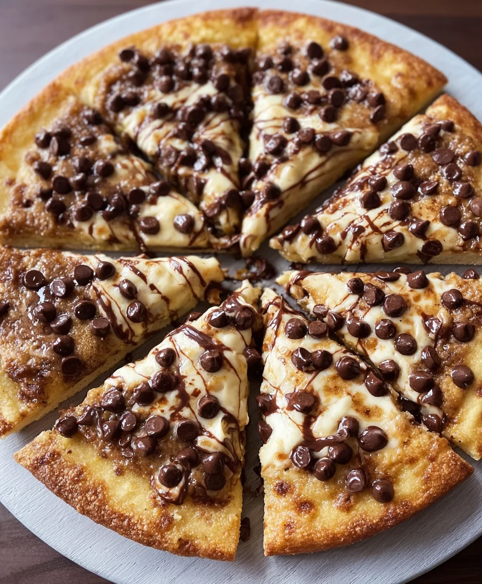 Easy Chocolate Chip Dessert Pizza Recipe - Crowd-Pleaser
