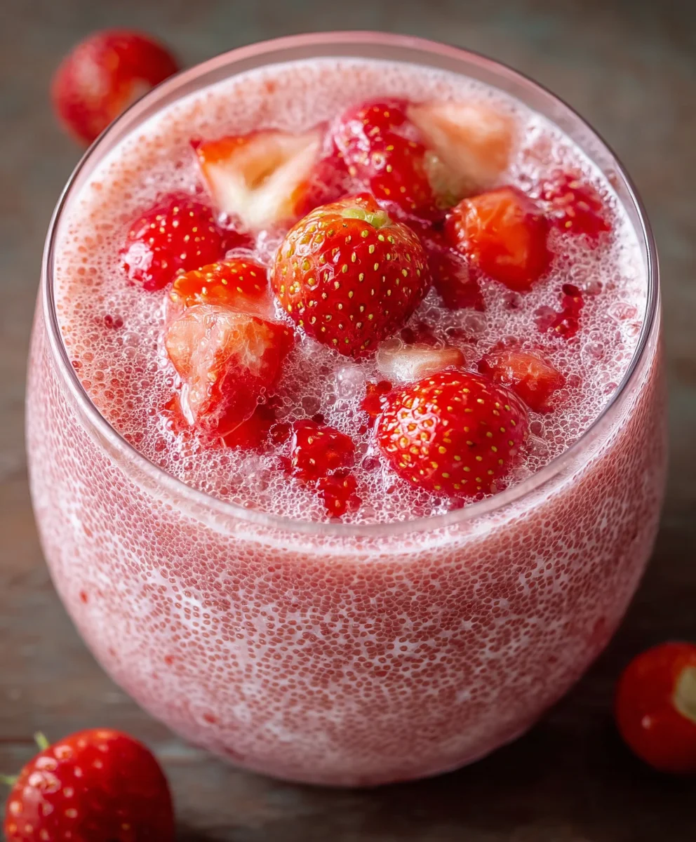 Easy Strawberry Sago Pudding- Refreshing Dessert Recipe