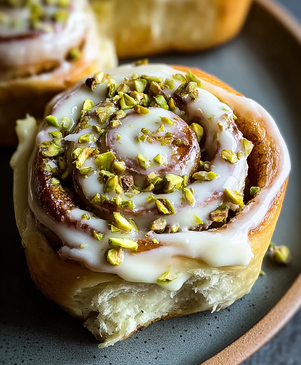 Small Batch Pistachio Cream Cinnamon Rolls-Delicious Recipe