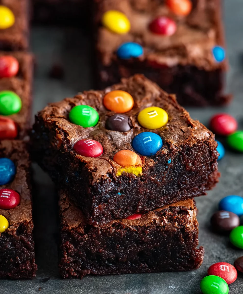 Easy Chocolate M&M Brownies-Quick & Delicious Recipe