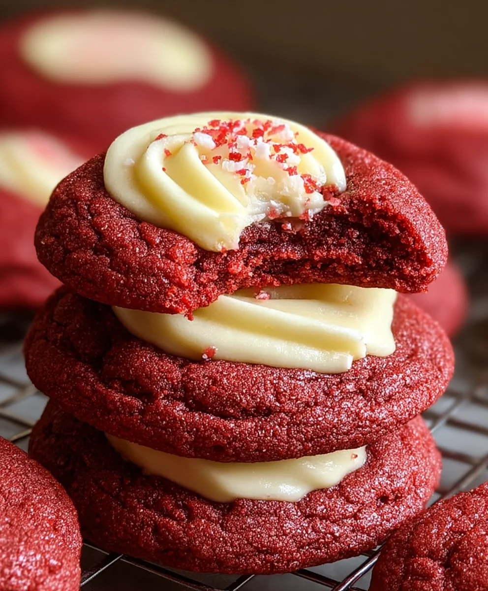 Cream Cheese Red Velvet Cookies-Decadent & Easy