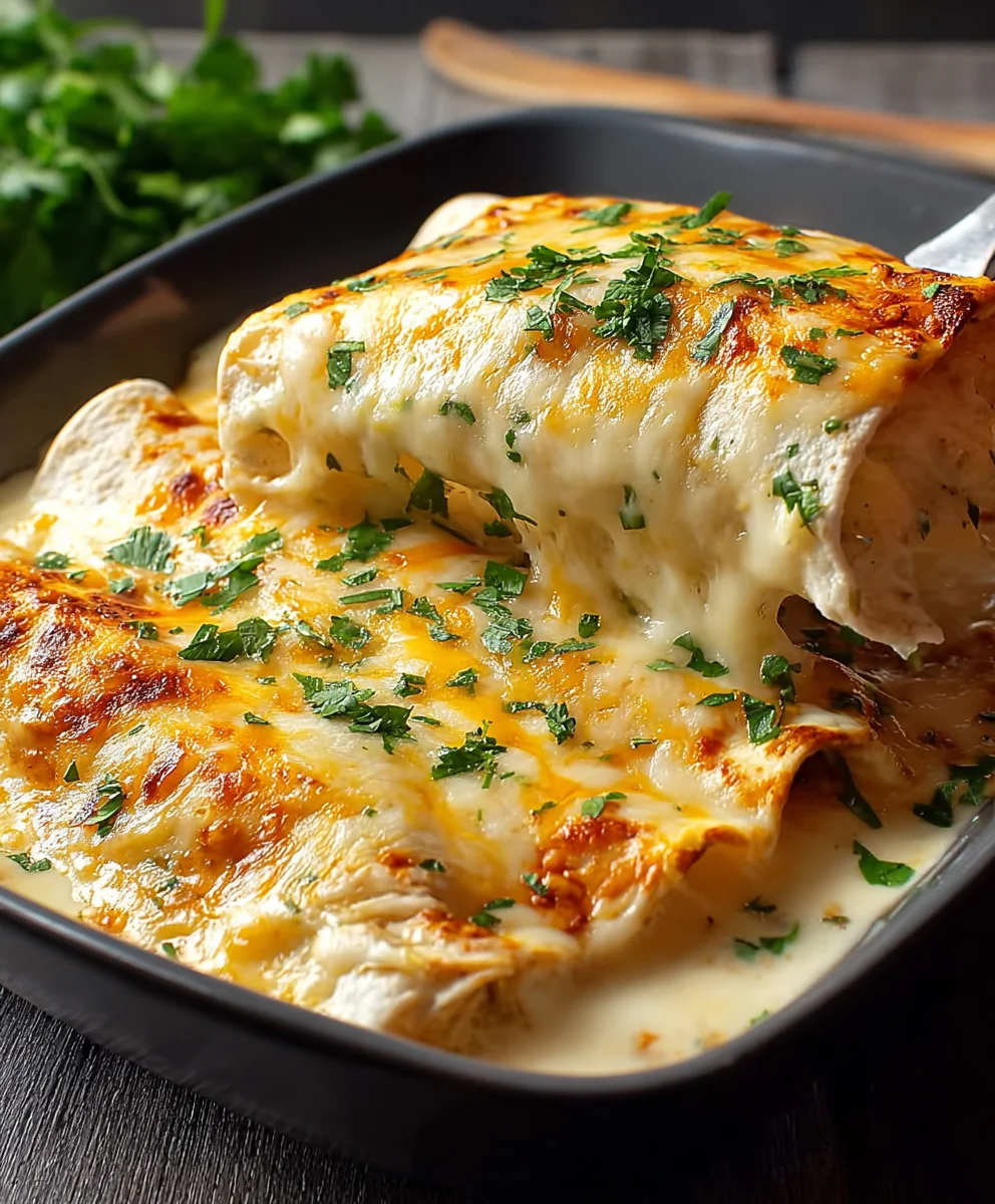 Easy White Chicken Enchiladas Recipe-Quick & Delicious