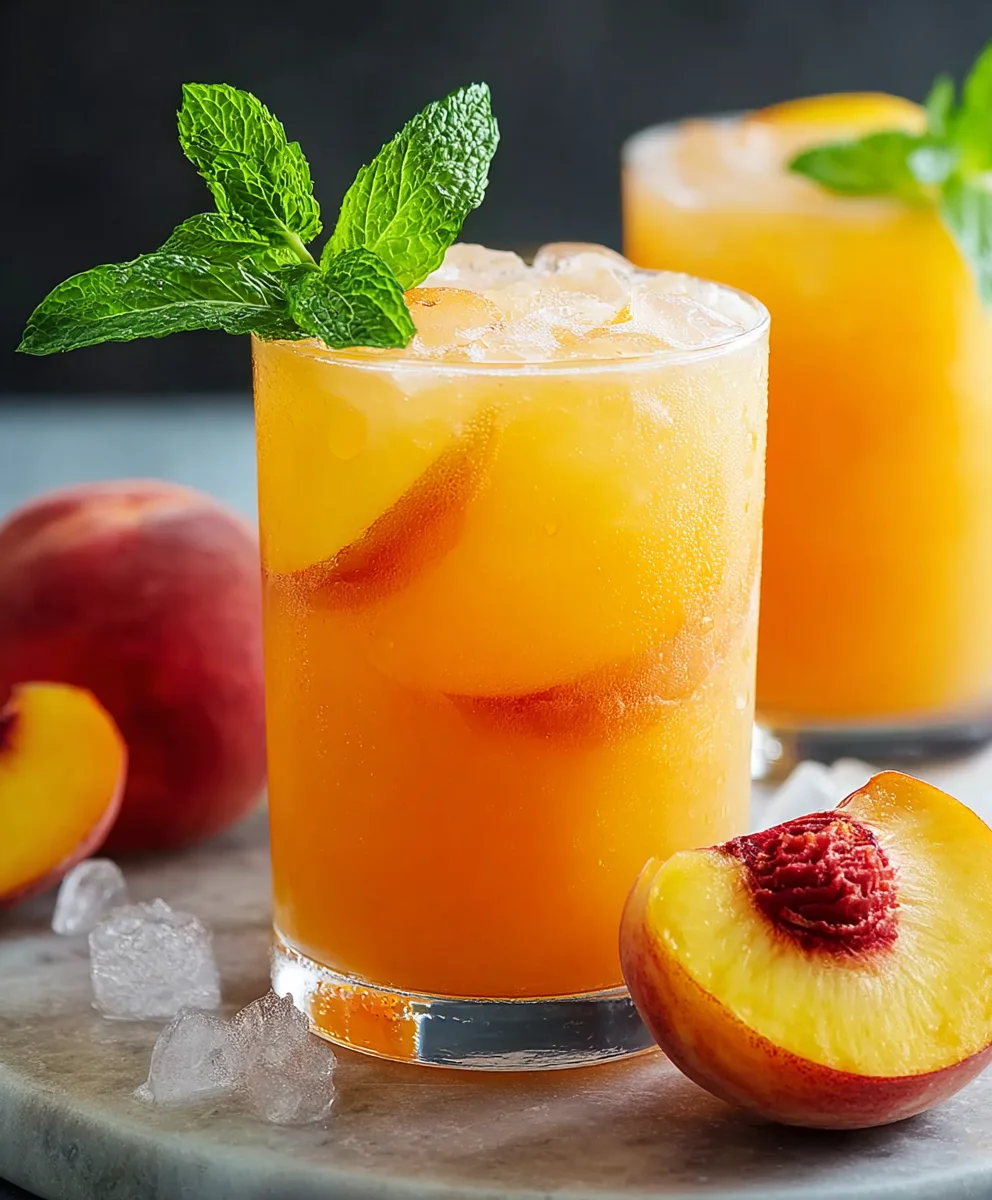 Refreshing Peach Lemonade Recipe-Summer Drink