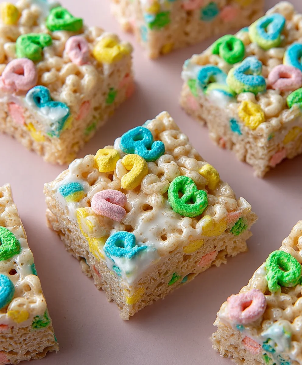 Lucky Charms Rice Krispie Treats-Magical Dessert