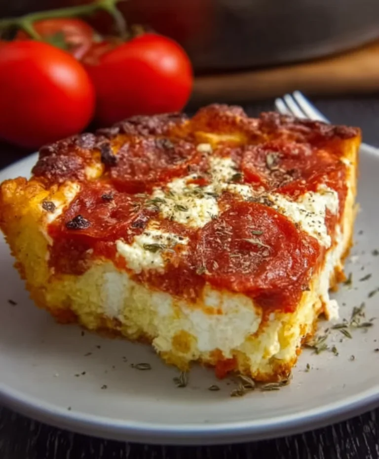 Pizza Cottage Cheese Bake-Low Carb & Easy