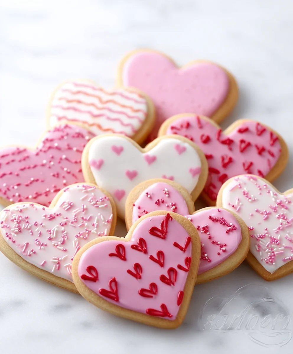 Easy Vnon-alcoholic alentine's Day Non-Non-Non-Alcoholic Alternativeic Cookies with Royal Icing