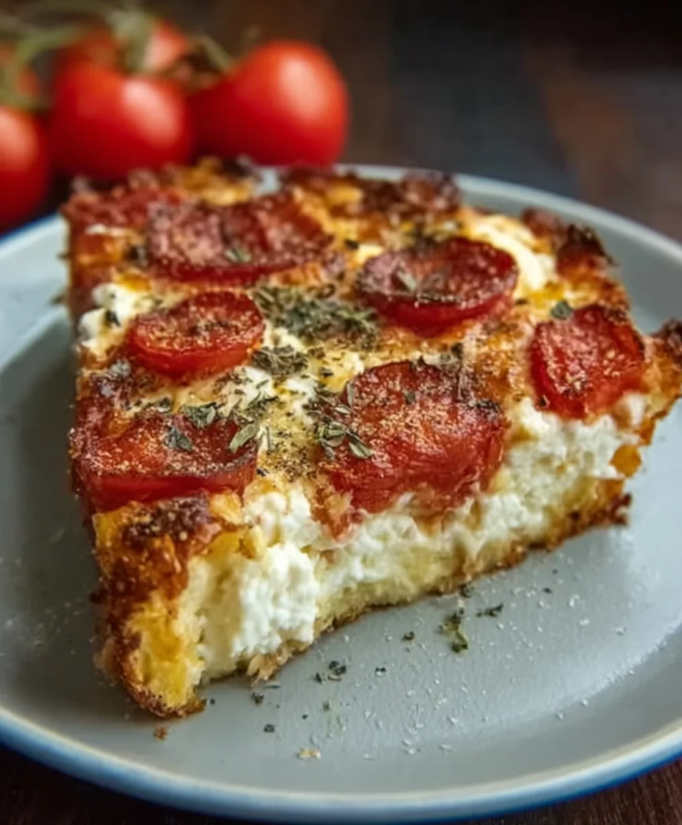 Pizza Cottage Cheese Bake-Low Carb & Easy