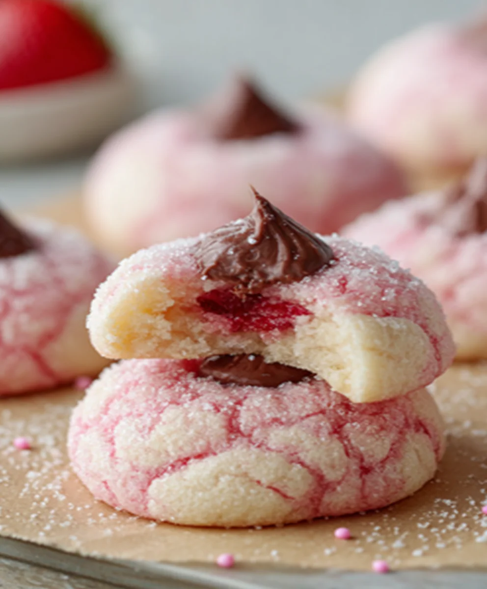 Strawberry Kiss Cookies - Easy Delicious Recipe