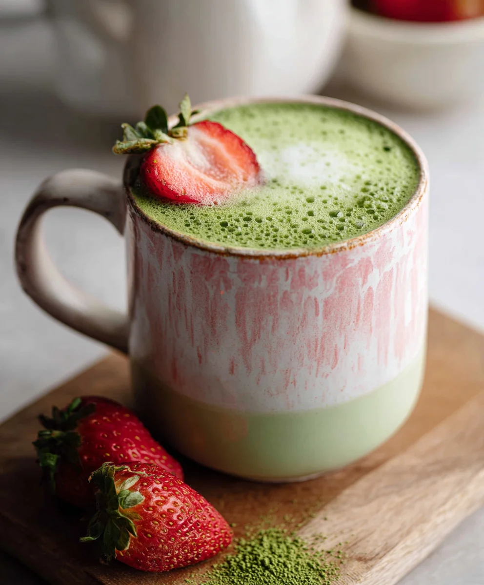 Strawberry Matcha Latte- Refreshing Summer Drink