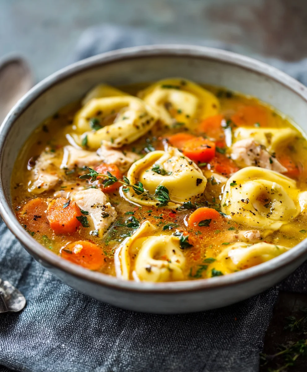 Easy Chicken Tortellini Soup Recipe-Quick & Delicious