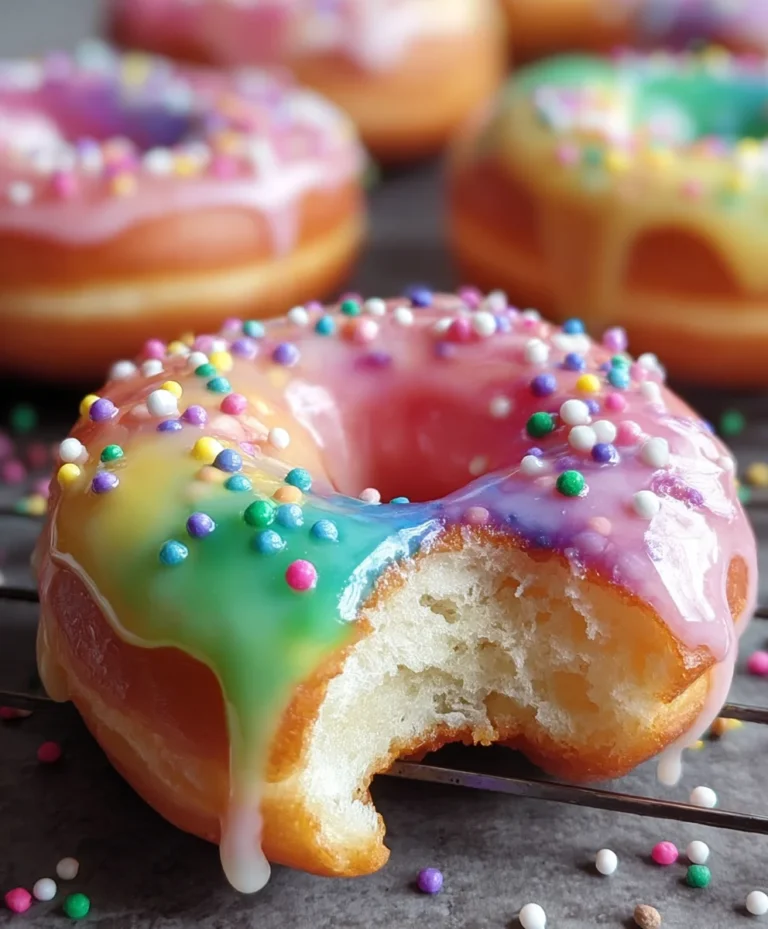 Rainbow-Filled Doughnuts-Vibrant Sweet Treats