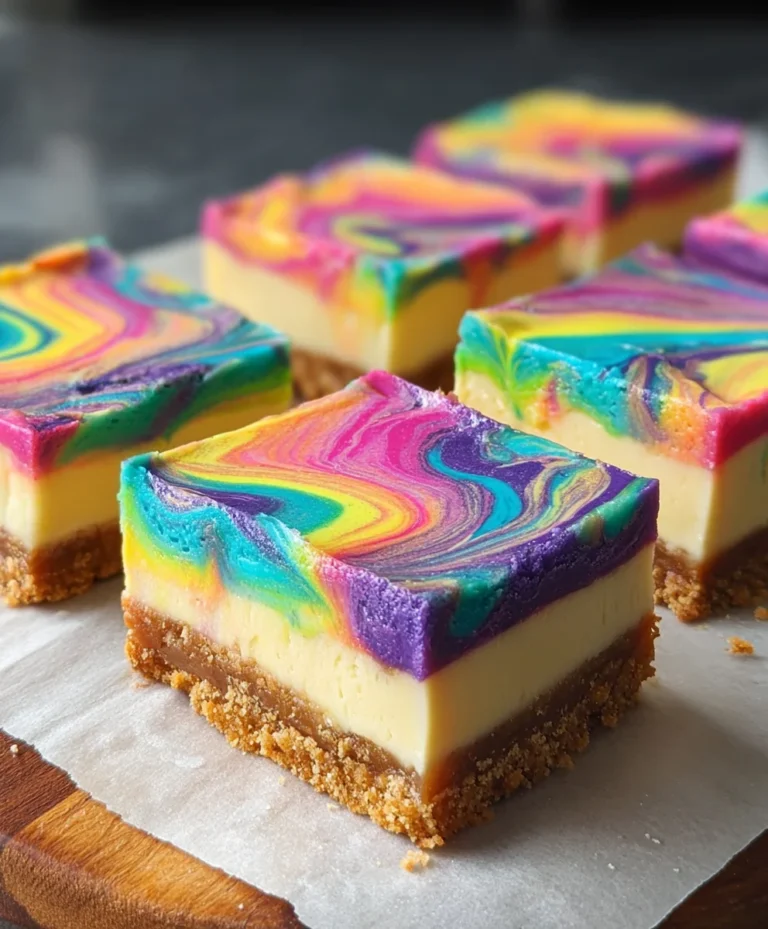 Rainbow Cheesecake Swirl Bars – Delicious & Easy Recipe